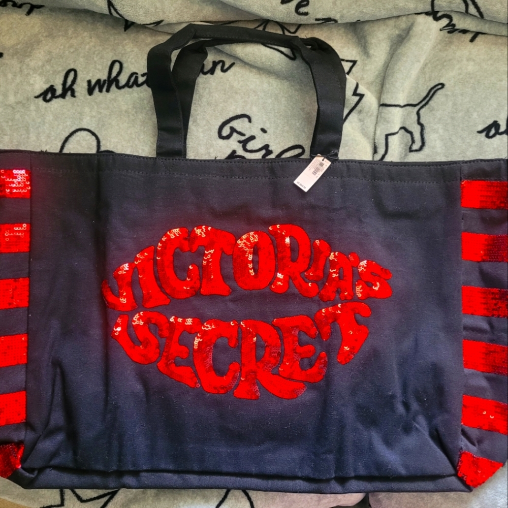 Victoria's Secret Black and Red Tote